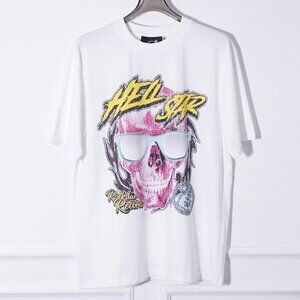 Hellstar White Skull Graphic Print T-Shirt